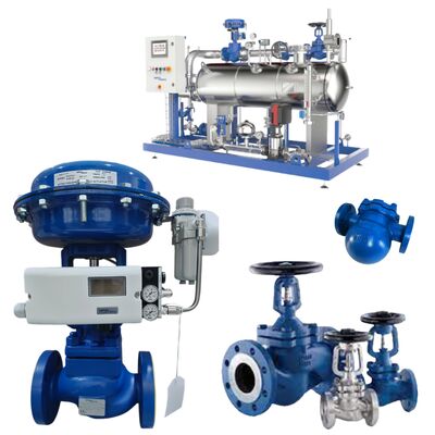 Soluzioni Steam Esperte Spirax Sarco Valvola di intercettazione a tenuta a soffietto BSA2T BSA3T e Scaricatore di condensa a galleggiante FT14 e Valvola di controllo