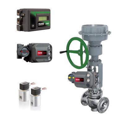 Posizionatore pneumatico della valvola per l'industria petrolifera e del gas Fisher DVC2000 DVC6200 3661 e elettrovalvola a solenoide a 2 vie ASCO