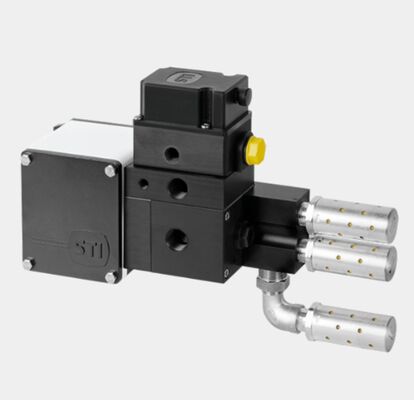 IMI STI SA/CL Posizionatore analogo per centrale termica petrolchimica a doppia azione a attuatore lineare