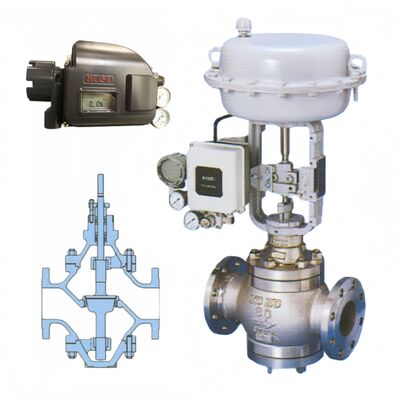 KOSO 520C 530C Valvole a sfera a doppio posto con guida in alto e in basso per l'industria chimica del petrolio e del gas