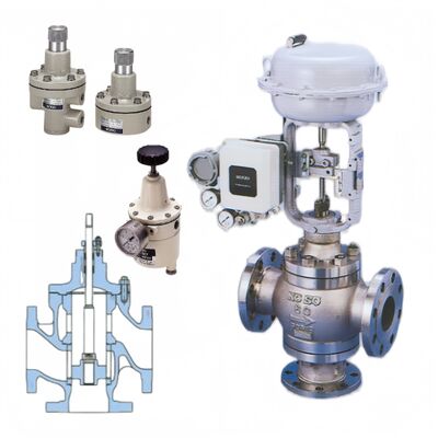 KOSO 521F 522F Valvole a sfera di miscelazione a 3 vie di deviazione 500A 520A Valvole angolari a seduta singola a guida superiore