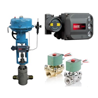 Valvole a bobina solenoide ASCO e controllore di posizionamento di valvola digitale intelligente della serie Emerson Fisher DVC6200