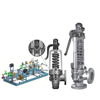 Valvola di sicurezza a molla a massiccia portata consolidata per vapore ad alta temperatura secondo la norma API 526