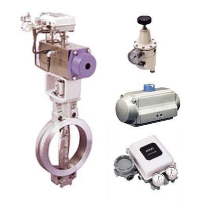 KOSO 600B Tipo di carrozzeria di fusione di valvole a farfalla con attuatori pneumatici a cilindro 6300RA Uso industriale