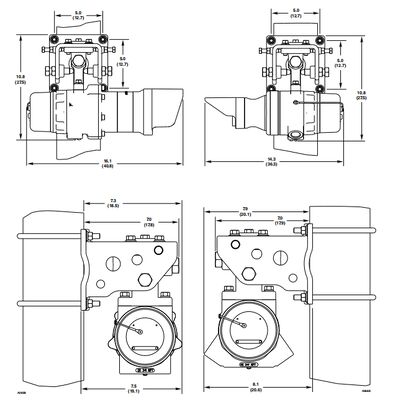 Rivelatore di gas idrocarburici a infrarossi a percorso aperto DET-TRONICS FlexSight LS2000 con rilevamento a infrarossi a doppia lunghezza d'onda, involucro in acciaio inossidabile e portata di rilevamento di 200 metri