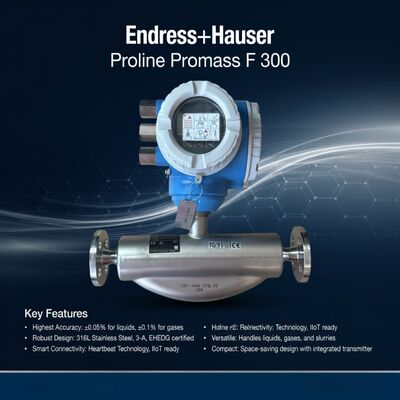 Misurazione dei flussi industriali E+H Endress Hauser Promass F300 Mass Coriolis Flow Meter