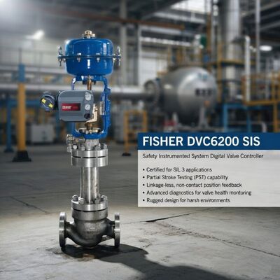 Posizionatore Digitale per Valvole Fisher FIELDVUE DVC6200 SIS per Ambienti a Bassa Temperatura