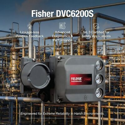 In magazzino F-isher DVC6200 FIELDVUE Digital HART Valve Positioner 4-20mA Controller elettro pneumatico per attuatore pneumatico