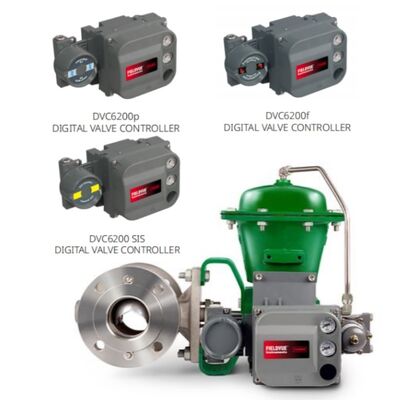 Attuatore rotativo a molla e diaframma Fisher 2052 con posizionatore DVC6200 per petrolio e gas