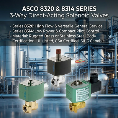 Nuovo ASCO 8320 8314 Valvola solenoide a 3 vie LCD Ex d HART Valve Controller Smart Valve Positioner Fabbrica OEM