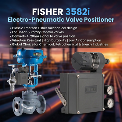 F-isher 3582i posizionatore meccanico di valvole elettro pneumatiche OEM Valvole di controllo a azione singola