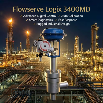 Flowserve Logix 3400MD Smart Valve Positioner con protocollo HART Protezione IP66 e accuratezza ± 0,5%