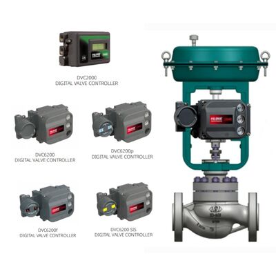 Posizionatore digitale per valvole Fisher FIELDVUE DVC6200 a doppio effetto con feedback Automazione industriale