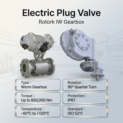 Fabbrica OEM elettronica a presa a sfera Valvola farfalla Rotorco IQT Attuatore elettrico a quattro giri IW5 Caselle di marcia a quattro giri