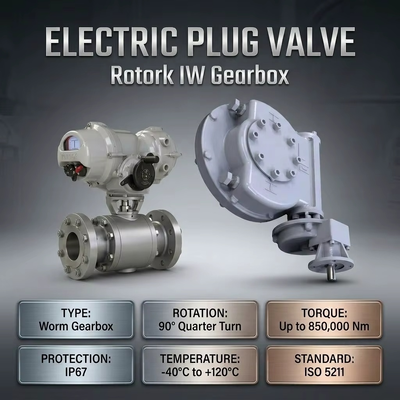Rotork IW Serie Valvola Worm Gearbox Quarter Turn Gear Operatore auto bloccaggio sfera Butterfly Valvola a presa