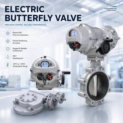 Fabbrica OEM elettronica a presa a sfera Valvola farfalla Rotorco IQT Attuatore elettrico a quattro giri Serie IW Caselle di marcia a quattro giri