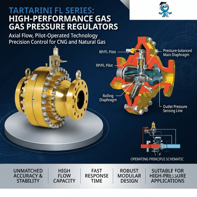 Emer-son Tartarini FL Serie Regulatore di pressione del gas di distribuzione del gas naturale