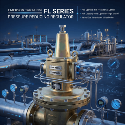 Emer-son Tartarini FL Serie Valvola pilota di controllo della pressione del gas LPG LNG Gas Pressure Reducing Regulator