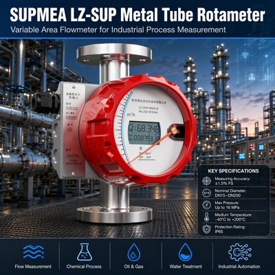 Misuratore di portata a area variabile Supmea LZ-SUP Indicatore di flusso meccanico a tubo metallico Rotametro per liquidi, gas e vapore