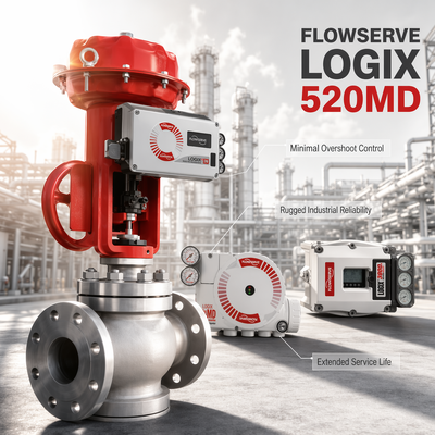 Attuatore valvola di controllo Flowserve Logix 520MD Plus digitale HART 4 20mA Oil Gas Chimico Energia