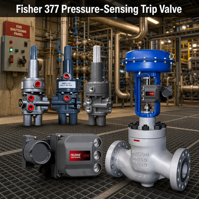 Fi-sher 377 Valvola di scarico a sensore di pressione Chiusura di emergenza pneumatica fallimento Valvola di controllo di sicurezza Valvola di scarico