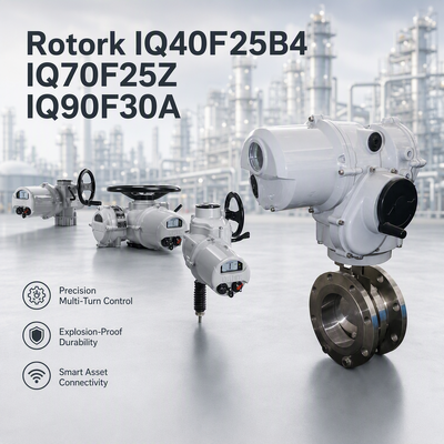 Attuatore elettrico a quarto di giro Rotork IQ40F25B4 IQ70F25Z IQ90F30A 1000-2000Nm IP68 per sistema di controllo industriale di valvole a farfalla