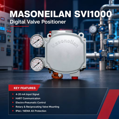 Controllore di valvole Masoneilan SVI1000 4-20mA HART Attuatore pneumatico Posizionatore di valvole