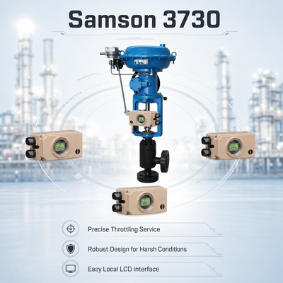 Samson 3730 Smart Valve Positioner HART Digital Pneumatic Actuator Controller Ball di acciaio/Globe Sistema di trattamento dell'acqua da gas d'olio