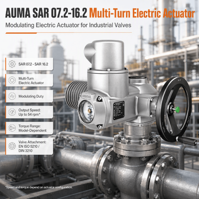 AUMA SAR Attuatore elettrico a più giri Attuatore di valvole motorizzato Valvola elettrica di controllo delle valvole industriali