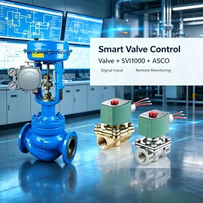 Posizionatore digitale per valvole Masoneilan SVi1000 con controllo pneumatico 4-20mA HART e valvola a solenoide ASCO