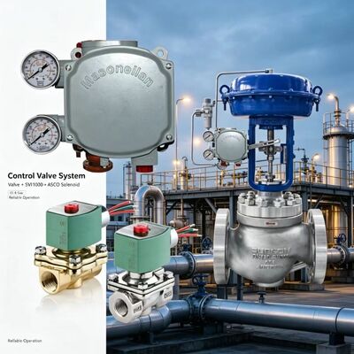 Posizionatore digitale per valvole Masoneilan SVi1000 con controllo pneumatico 4-20mA HART e valvola a solenoide ASCO