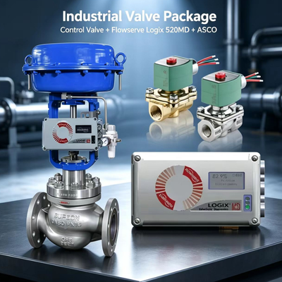 Posizionatore Digitale Intelligente Flowserve Logix 520MD con Valvola Solenoide ASCO Controllo Pneumatico HART