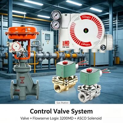 Flowserve Logix 3200MD Digital Positioner with ASCO Solenoid Valve for Precise Industrial Valve Control