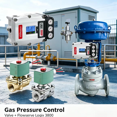 Flowserve Logix 3800 Digital Positioner con pacchetto di controllo di precisione con valvola a solenoide ASCO