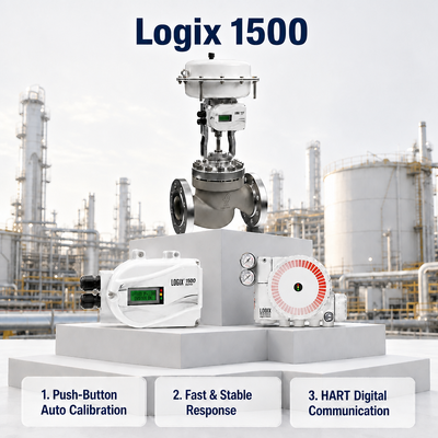 Logix 1500 Posizionatore Digitale Intelligente HART Protocollo 4 20mA IP67 Controllo di Flusso Elettro-pneumatico Industria Chimica Petrolifera