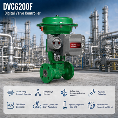 DVC6200F FD DOBLE ACTING FOUNDATION Fieldbus Smart Valve Controller Fornitore di posizionatori di valvole digitali