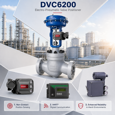 Posizionatore pneumatico per valvole DVC6200 certificato ATEX IECEx -40 85°C Controllo del flusso Regolazione della pressione