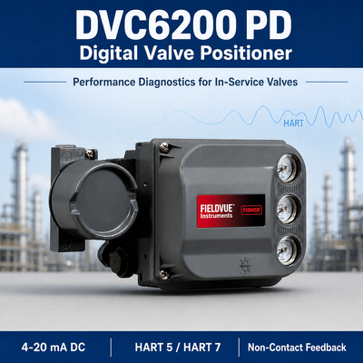 DVC6200 PD Digital Smart Valve Positioner con diagnostica delle prestazioni