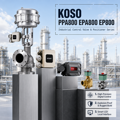 KOSO PPA800 EPA800 EP800 Posizionatore Elettro-Pneumatico per Valvole Smart Feedback 4-20mA Controllo Lineare del Flusso OEM