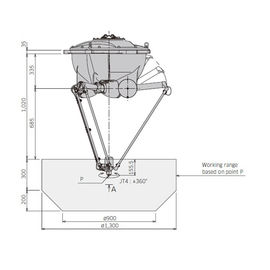Tipo di collegamento parallelo montaggio cinese del soffitto del braccio del robot per il robot di Kawasaki