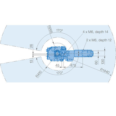 braccio del robot dei saldatori AR1440 Yaskawa dell'arco del carico utile 12kg di 1440mm