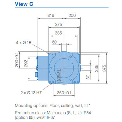 Carico utile 2010mm di Yaskawa GP25-12 12kg braccio del robot di 6 assi