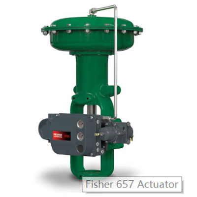 Le valvole di azionatori di Fisher 657 e 667 sono destinate per fornire il funzionamento inserita/disinserita o di soffocamento credibile della valvola di azionatori