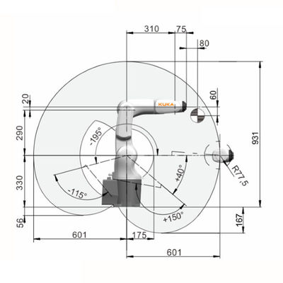 Robot industriale industriale del Kr 4 AGILUS di applicazione KUKA di elettronica flessibile compatta del robot mini