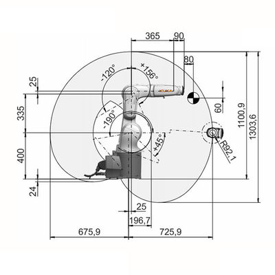 Braccio del robot di Kuka di automazione della stanza pulita R700-2 del Kr 6
