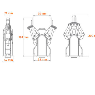 La mano cinese AG-95 del grib di marca ha abbinato con il braccio di collaborazione del robot