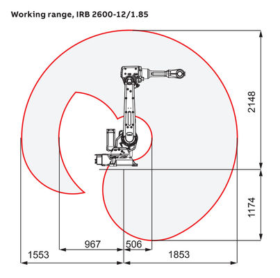 ABB IRB 2600 braccio del robot industriale di 6 assi come robot per saldatura automatico