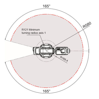 Mini braccio del robot di 6 assi di ABB IRB 120 con il regolatore del compatto IRC5 per il selezionamento e la collocazione del braccio del robot