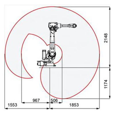 Domanda industriale del robot IRB 2600 della saldatura ad arco di ABB ampiamente di MIG Tig Robot Arm