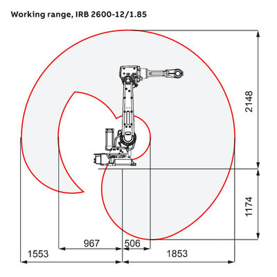Robot per saldatura automatico del braccio del robot industriale di asse di ABB IRB2600 6